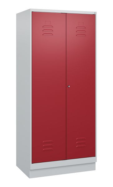 C+P luierkluis Classic PLUS SW, onderbouw, 2 vakken, 1800x800x500mm, 7035/3003, cilinderslot, 0800227-22 S10016