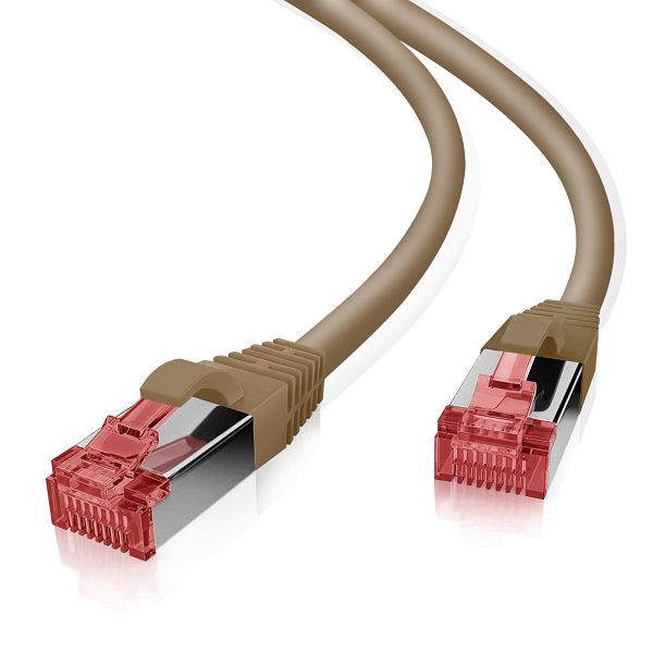 Helos patchkabel S/FTP Cat 6 bruin 0.25m, 191055