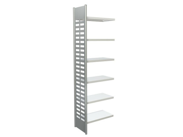 Kerkmann designplank M2, B 750 x D 400 x H 2600 mm, aluminium zilver/lichtgrijs, 51586211