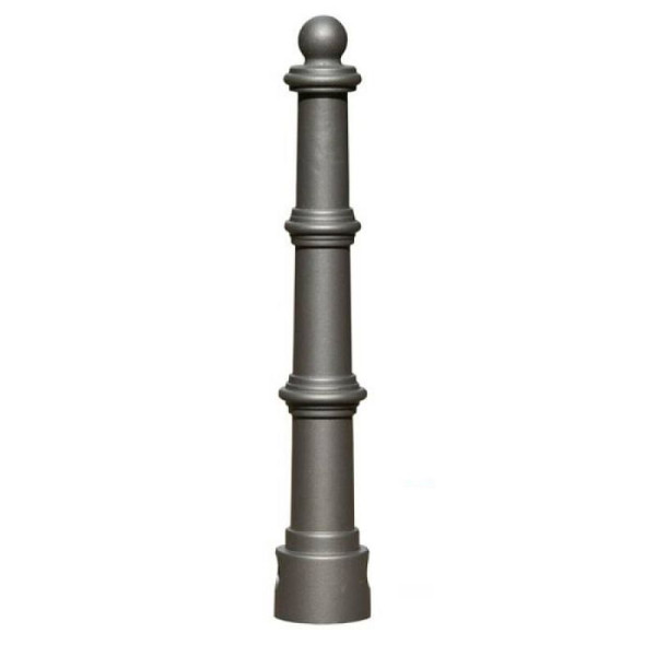 Stone HGS stijl tuinpaal -Hylas-, afneembaar met 3p technologie, (zeshoekig slot), inclusief bodemhuls, RAL 7035 lichtgrijs, 25013-06