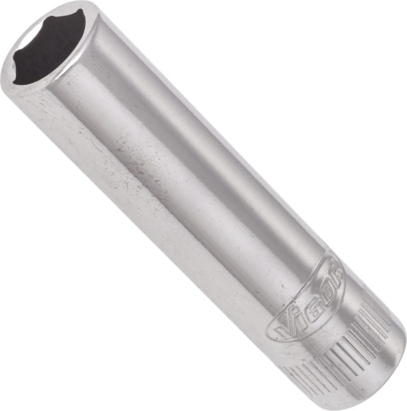 VIGOR dopsleutelinzet, lang, hol vierkant 6,3 mm (1/4 inch), buitenzeskantprofiel, 8 mm, V2537N