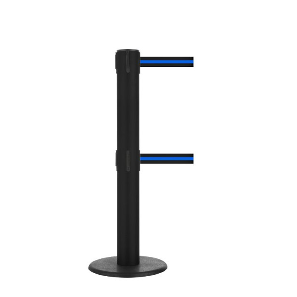 Stein HGS HGS personengeleidingssysteem -P-Line Brace Duo-, zwart, zwart/blauw/zwart horizontaal (gestreept) / 2 x 9 m / 50 mm, met veiligheidsslot (zelfontgrendelend), 37694-07-2