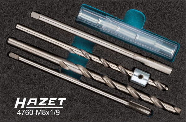 Hazet gloeibougie reparatieset, aantal gereedschappen: 9, 4760-M8X1/9