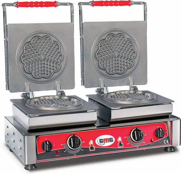 GMG wafelijzer Amore-S, 2x (Ø 16cm), verwisselbare bakplaat zeer eenvoudig te monteren, 50° tot 300°C, makkelijk schoon te maken, WE-21S