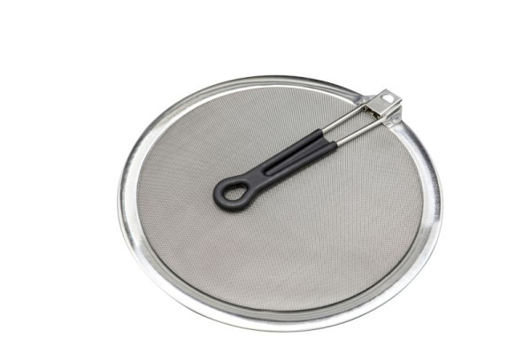 GSD spatscherm met inklapbaar handvat 33 cm / roestvrij staal, VE: 10 stuks, 28 206
