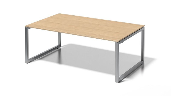 Bisley Cito directiewerkplek/vergadertafel, 730 mm in hoogte vast O-frame, H 19 x B 2000 x D 1200 mm, esdoorn/zilver, DOF2012MP355