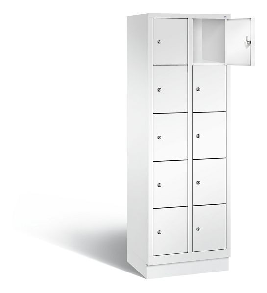 C+P lockerkast Evolo, H1800xB610xD500mm, kleur: verkeerswit, 48020-205 S10176
