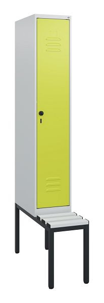 C+P luierkastje Classic PLUS, met onderbank, 1950x300x815mm, 7035/0024, draaibare sluiting, 0800505-10 S10040