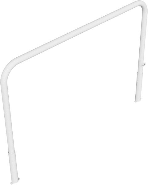 Schakedeflectorbalk Ø 60mm afneembaar en draaibaar met driehoekslot zonder kniebeugel, thermisch verzinkt, totale breedte: 2000 mm, 465_20F