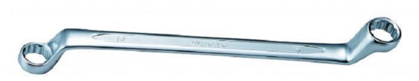 Boxo dubbele ringsleutel, diep geknikt, 75° - 24x27 mm, WR1730-2427