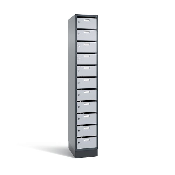 C+P Verteilerschrank 11 Fächer, H1950xB320xT490 mm, Anthrazit/Weißalu, 8170-111 S10075