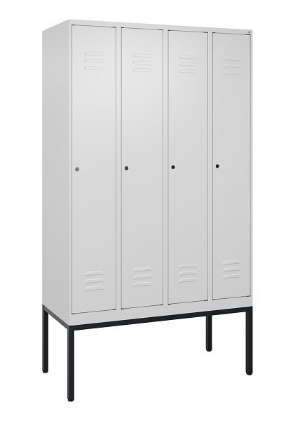 C+P luierkluis Classic PLUS met middenwand, frame, 4 vakken, 2120x1200x500mm, 9016/9016, cilindersloten, 0800307-40F S10029