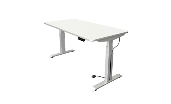 Kerkmann zit-statafel B 1600 x D 800 mm, elektrisch in hoogte verstelbaar van 640-1290 mm, wit, 10010610