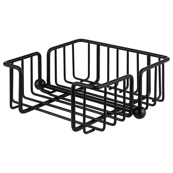 APS servethouder -URBAN-, 19 x 19 cm, hoogte: 7,5 cm, metaal, zwart, voor circa 50 servetten, inclusief gewicht, 11770