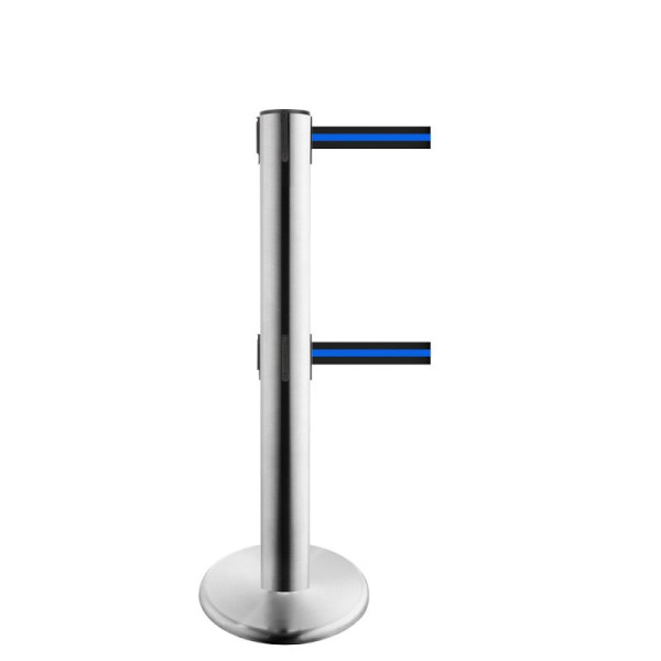 Stein HGS HGS personengeleidingssysteem -P-Line Brace Duo-, RVS, zwart/blauw/zwart horizontaal (gestreept) / 2 x 9 m / 50 mm, met veiligheidsslot (zelfontgrendelend), 37695-07-2