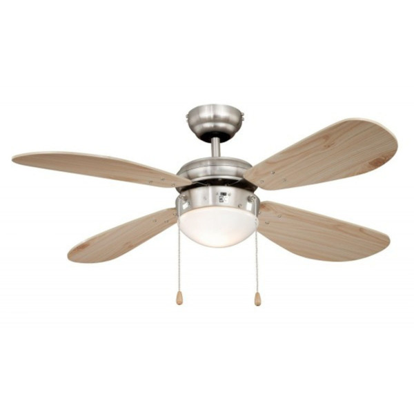 AireRyder Deckenventilator Classic 105 cm Nickel / Kiefer mit Beleuchtung und Zugketten, FN43335