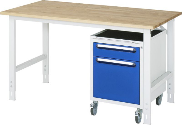 RAU werktafel Tom serie (K-model 08), B750 x D800 x H760-1080 mm, werkblad voorzien van melamineharscoating, dikte 22 mm, 06-625M80-07-KM08.11