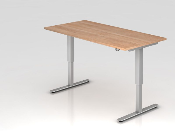 Hammerbacher zit-sta bureau elektrisch 160x80cm walnoot, werkhoogte 73 - 119 cm, VXMST16/N/S
