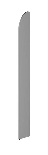 Kerkmann eindpaneel DANTE 2250 mm met achterwand, lichtgrijs, 50992811