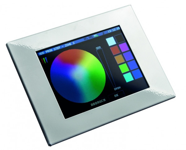 rutec Projekt LCD RGB DMX touchscreen ingebouwd DMX touchscreen met wit frame, PHH457