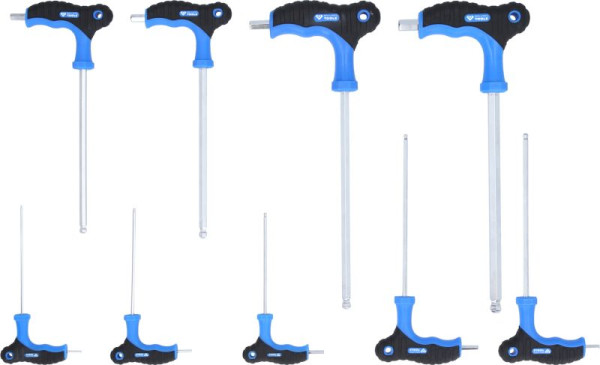 Brilliant Tools T-handgreep kogelkop-zeskant L-Lagon-sleutelset 9-delig BT041100