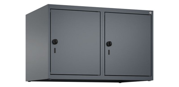 C+P kastopzet Classic PLUS, bovenkast, 7016/7016, veiligheidsdraaisluiting, 500x800x500mm, 2 vakken, 080090-22 S10012