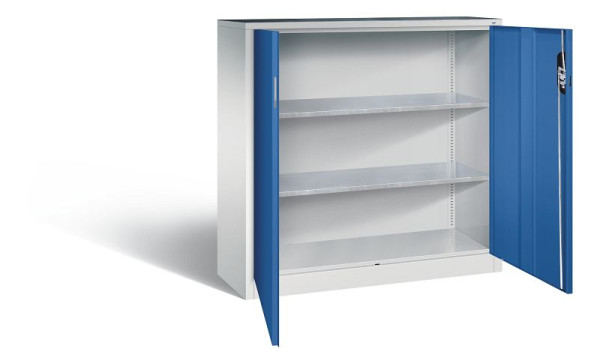 C+P gereedschapskast Acurado, H1200xB1200xD400mm, kleur: lichtgrijs / gentiaanblauw, verzonken handgreep, 8530-000 S10117