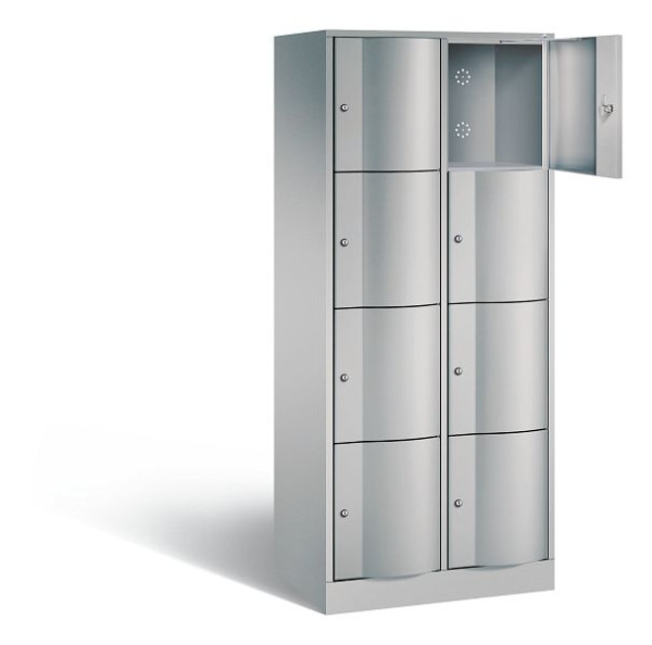 C+P lockerkast Resisto, H1950xW772xD540mm, kleur: wit aluminium, 8470-272 S10097