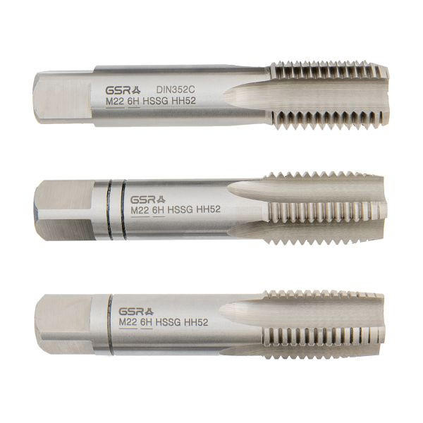 GSR handtapset metrische draad DIN 2184-2 (DIN 352) rechts HSS-G M 22, 00105300