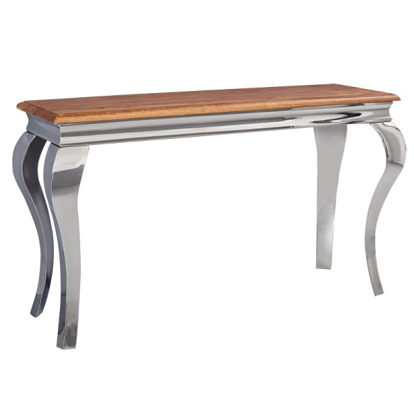 Wohnling consoletafel Sheesham massief hout / metaal 130x76,5x42 cm, smal, modern, WL5.946