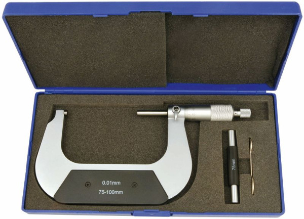 ELMAG precisieschroefmaat 0-25mm, aflezing 0,01mm, HM meetvlakken, 88715