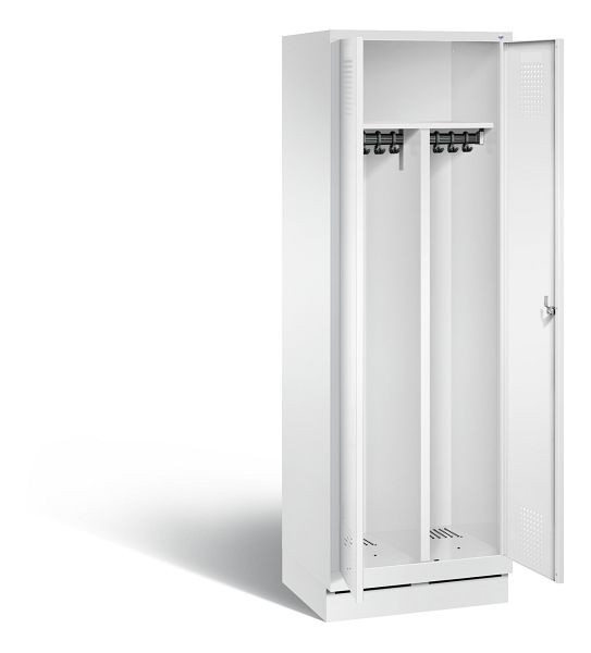 C+P zwart wit kastje Evolo, H1800xB610xD500mm, kleur: verkeerswit, 48022-20 S10278