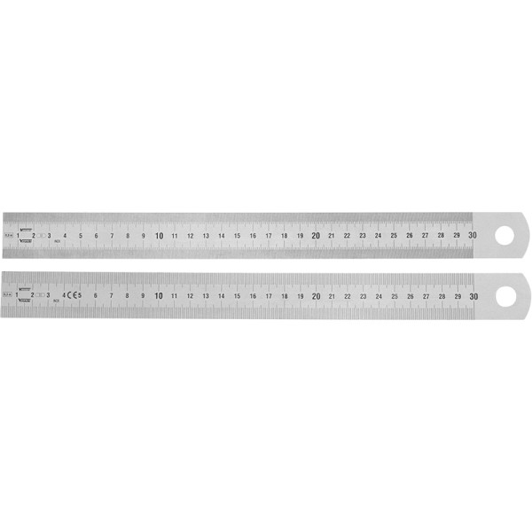 Vogel Germany stalen meetlat, mat verchroomd, 300 x 13 x 0,5 mm, 1001040030