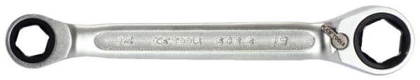 KS Tools dubbele ringratelsleutel SW 14 x 19 mm, met inzetveer, 503.4513
