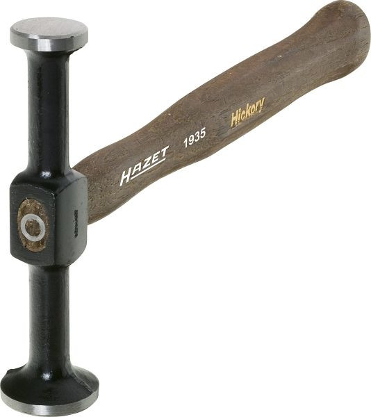 Hazet uitdeukhamer, uitdeuken en afwerkhamer, 154 mm, 2 verschillende maten, ronde vlakken, HICKORY steel, 1935