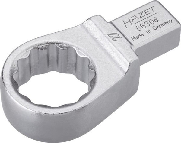 Hazet ringsleutel, insteekvierkant 14 x 18 mm, uitwendig dubbel zeskant trekprofiel, 27 mm, 6630D-27