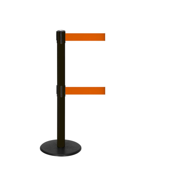 Stein HGS HGS personengeleidingssysteem -P-Line Duo-, zwart, oranje, met magnetisch banduiteinde, bandlengte: 2 x 4 m, 36405-1504