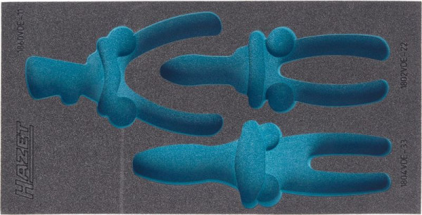 Hazet 2-componenten zachtschuiminleg, voor 163-227/3, afmetingen / lengte: 342 mm x 172 mm, 163-227L