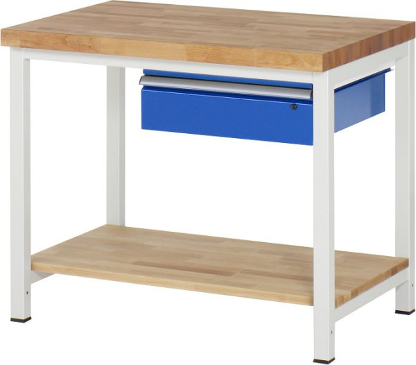 RAU werkbank serie 8000 - frameconstructie (gelast frame), 1x lade, 1000x840x700 mm, 03-8001A7-107B4S.11