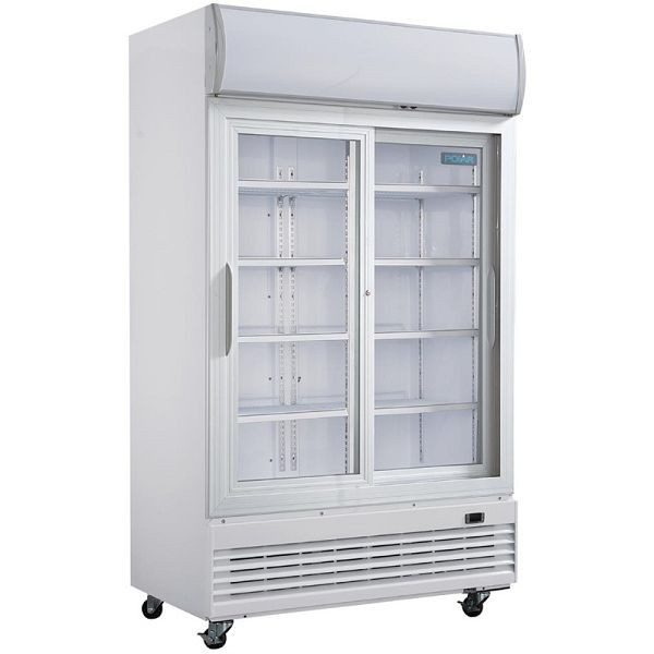 Polar G serie displaykoeling met twee deuren en schuifdeuren van de lichtbak 950L, GE581