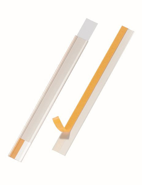 DURABLE zelfklevende scannerrail SCANFIX® 20, 200 x 20 mm, transparant, verpakking van 50, 802319