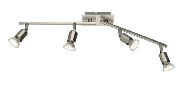 Mendler Reality, Trio LED plafondlamp, plafondlamp, mat nikkel, inclusief lampen, 4 vlammen, 10W, 27829