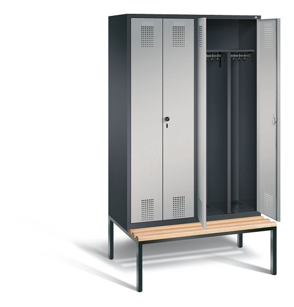 C+P zwart wit kastje Evolo, H2090xW1190xD815mm, kleur: zwart-grijs/wit aluminium, 48052-40 S10070