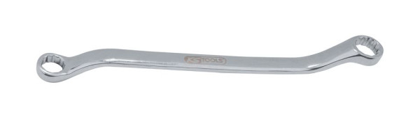 KS Tools RVS dubbele ringsleutel, gebogen, 16x18mm, 964.1109