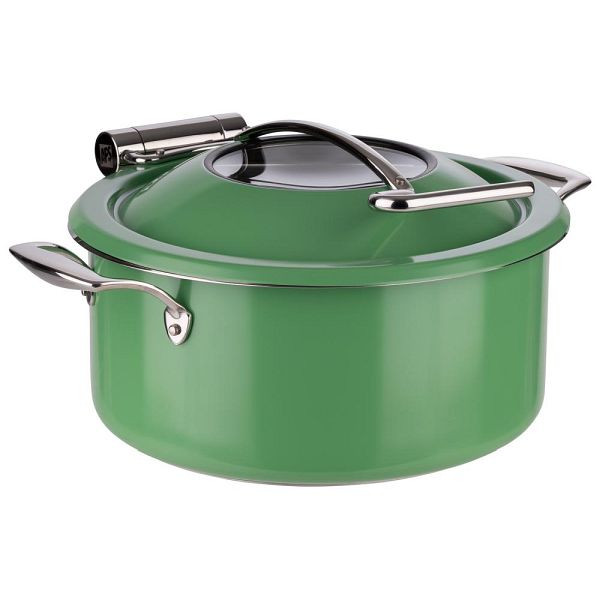 APS Chafing Dish, 4-delige set, Ø 30,5 cm, hoogte: 17,5 cm, 18/8 roestvrij staal, groen (mint), 12339