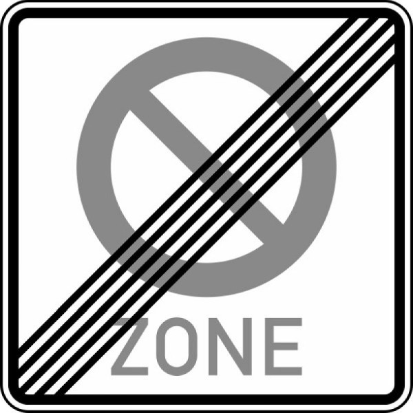 Stein HGS HGS Einde van een beperkt stopverbod voor een zone 290.2, 840x840mm /RA2/Alform, 290.2-322