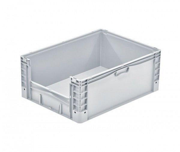ALPHA Eurocontainer gesloten 800x600x320 mm met uitnameopening, 2586-GR
