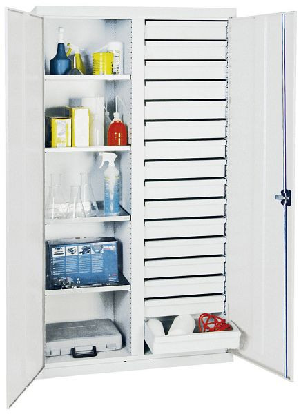 stumpf gereedschaps- en materiaalkast serie 2000, 7035/7035, 4 legborden, tussenwand, 16 laden, 2004107