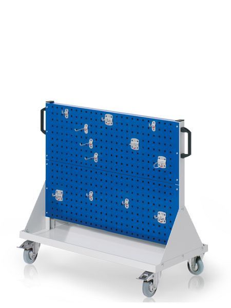 Bedrunka+Hirth RasterMobil® trolley - maat 2, afmetingen: 1000 x 500 x 890 mm, 1 x gereedschapshouder assortiment, 12 stuks, 04.46.0813