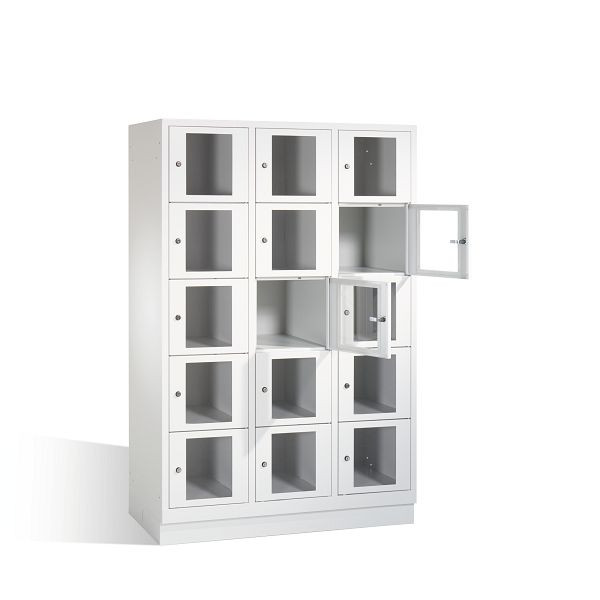 C+P lockerkast Classic, H1800xB1200xD500mm, kleur: lichtgrijs, 8020A325 S10000